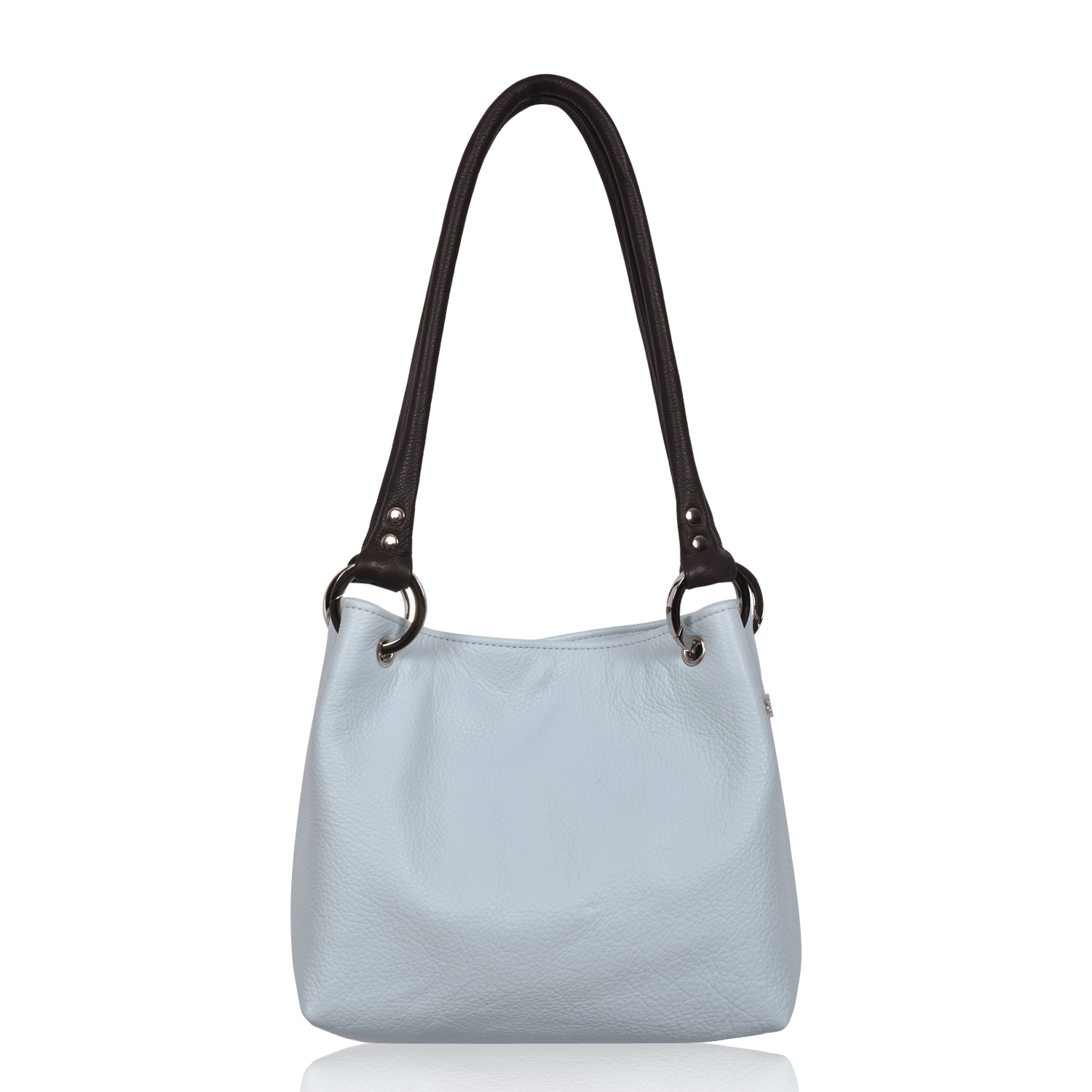 Leather Shoulder Bag Kos Blue - Pepsi (1) Leather Shoulder Bag Kos Blue - Pepsi (2)