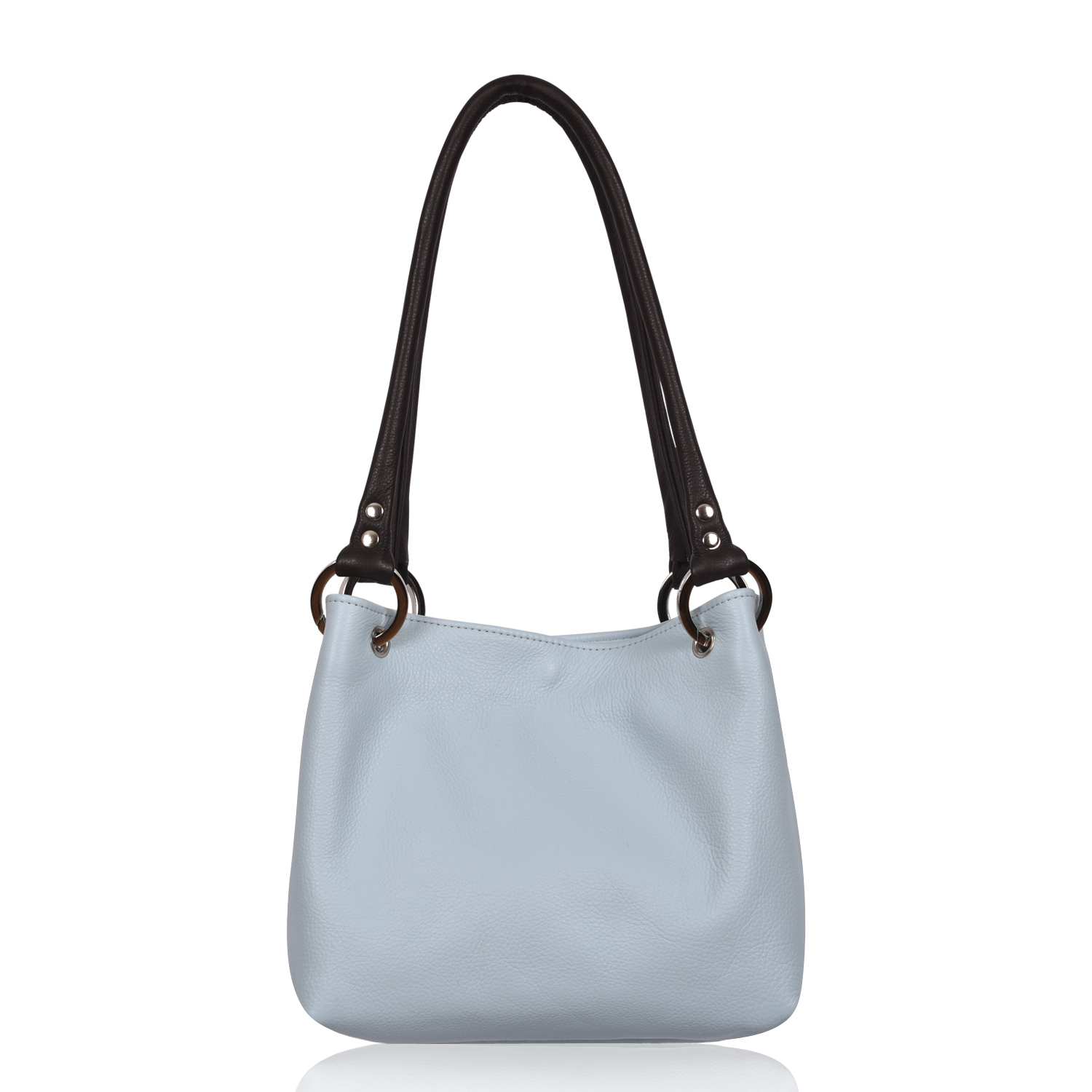 Leather Shoulder Bag Kos Blue - Pepsi (2) Leather Shoulder Bag Kos Blue - Pepsi