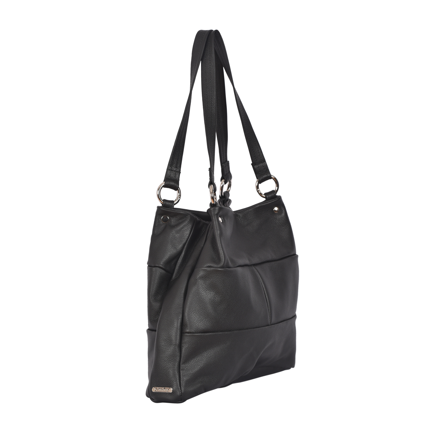 Marlow Leather Shoulder Bag Black