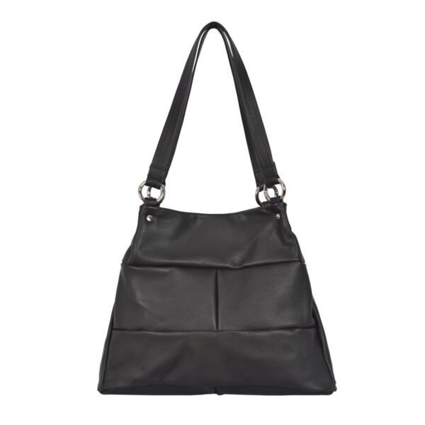 Marlow Leather Shoulder Bag Black