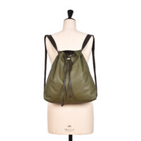 Mathilde leather shoulder bag rucksack Olive