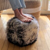 Sheepskin Black Tipped Luxe Cushion Ball
