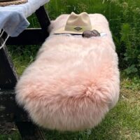 sheepskin Double Rug Dusky PInk Luxe