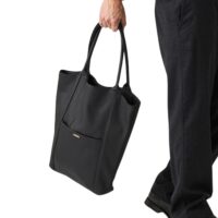 Leather tote bag Black Exmoor