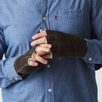 Sheepskin Fingerless Mens Kimbo Cream