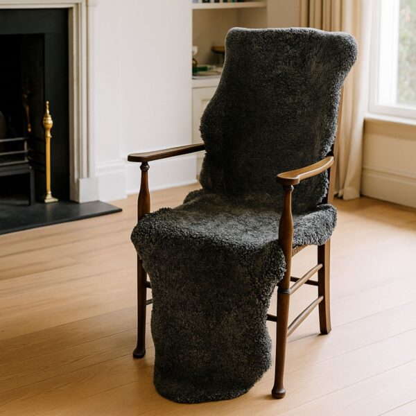 Sheepskin Rug Double Steel Grey by Owen Barry