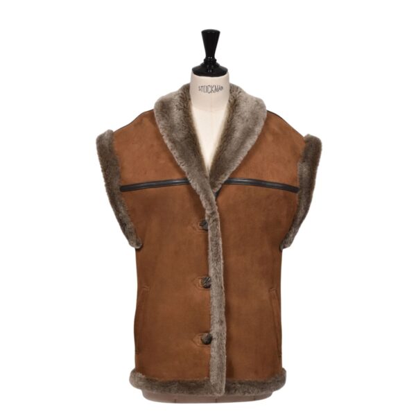 Sheepskin Gilet Sadie in Ottoman by Owen Barry