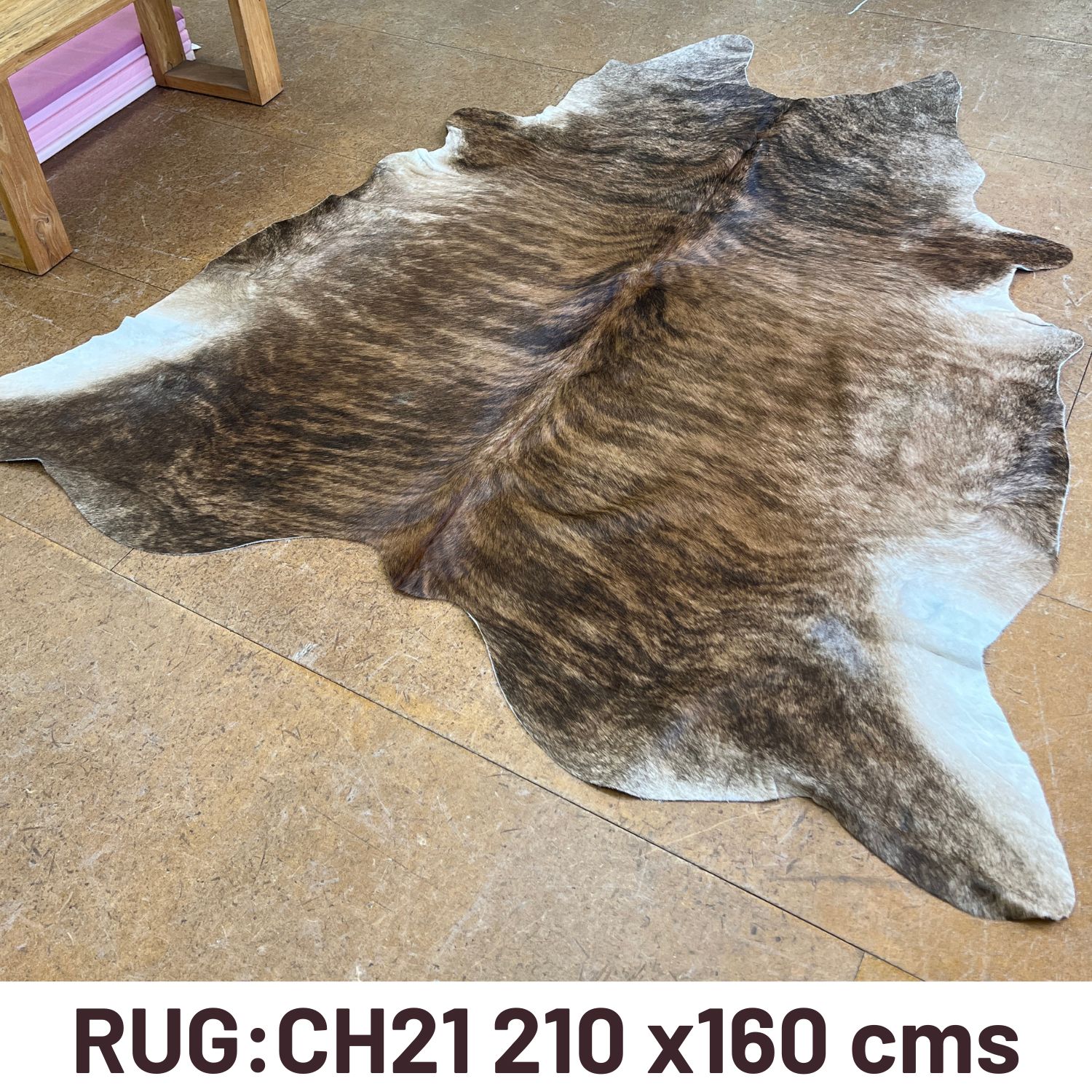 CH021 210 x160 (2) Cowhide Rug CH021