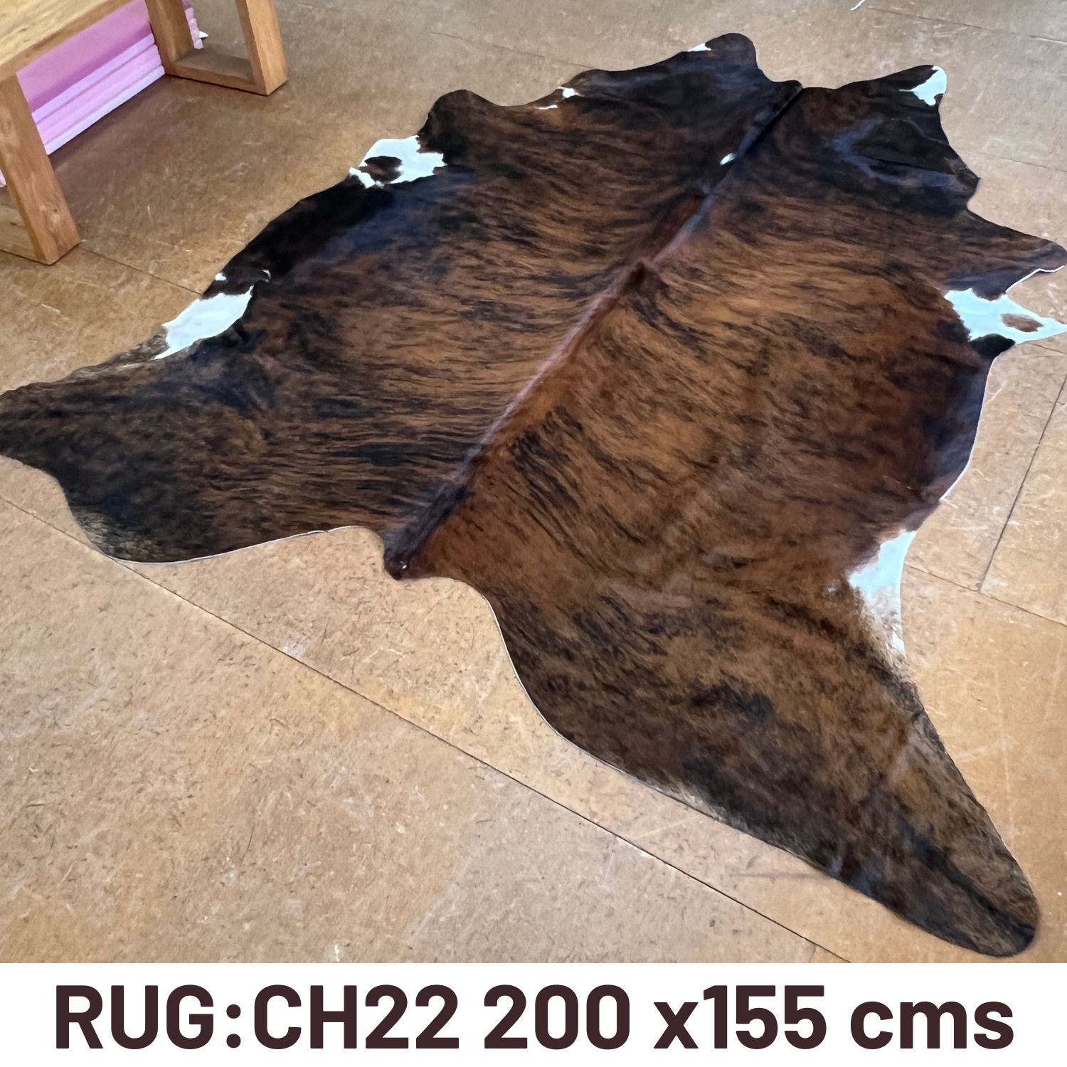 CH022 200 X155 (3) Cowhide Rug CH022