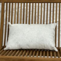 COWHIDE LUMBAR CUSHION 50X30 BIANCO (2) Cowhide Lumbar 50x30cm Bianco white