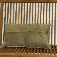 COWHIDE LUMBAR CUSHION 50X30 BIANCO BACK (1) Cowhide Lumbar 50x30cm Bianco white