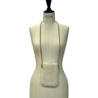 Dial Proto (1) Sheepskin Phone bag in Brandy Cream by Owen Barry