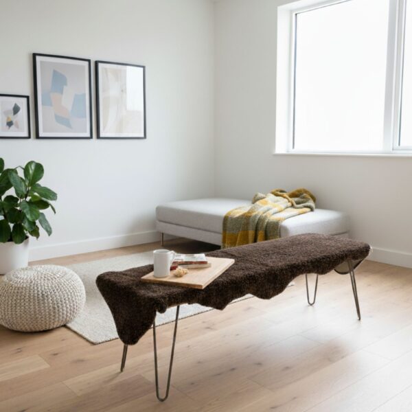 Sheepskin Double Rug Cedar Brown by Owen Barry