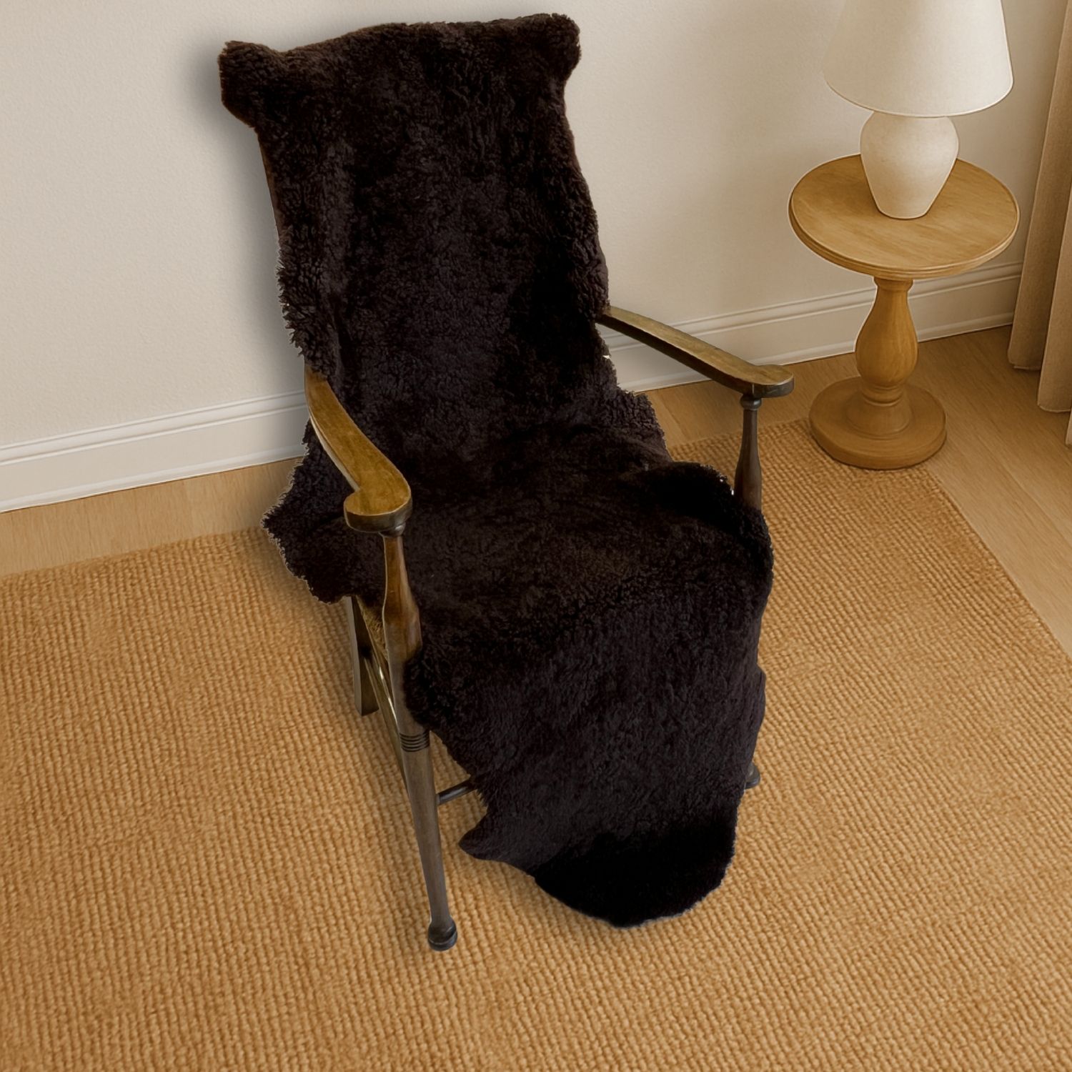 Double Rug GH Cedar brown (2) Sheepskin Double Rug Cedar Brown by Owen Barry