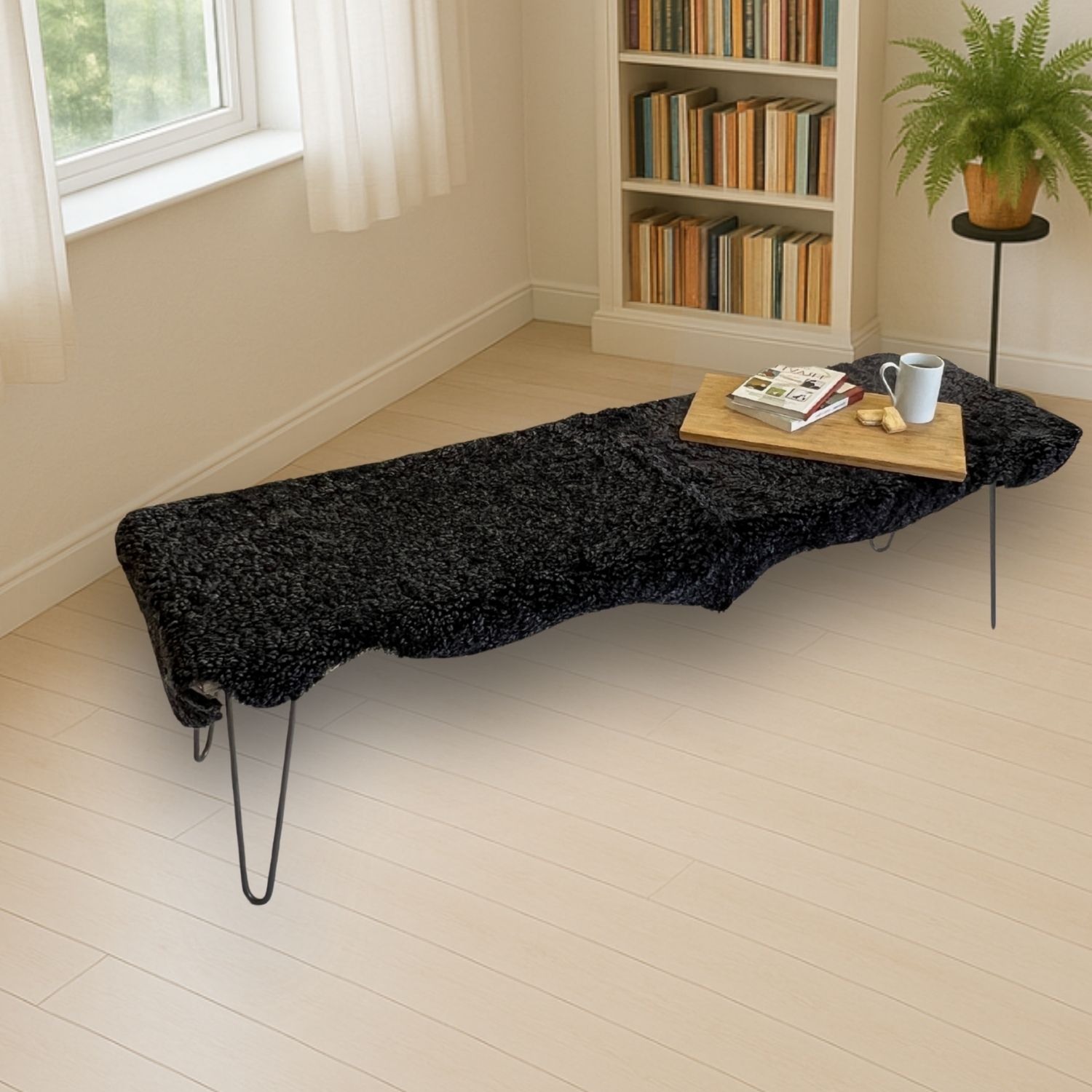 Double rug gh Slate Grey (3) Sheepskin Rug Double Steel Grey by Owen Barry