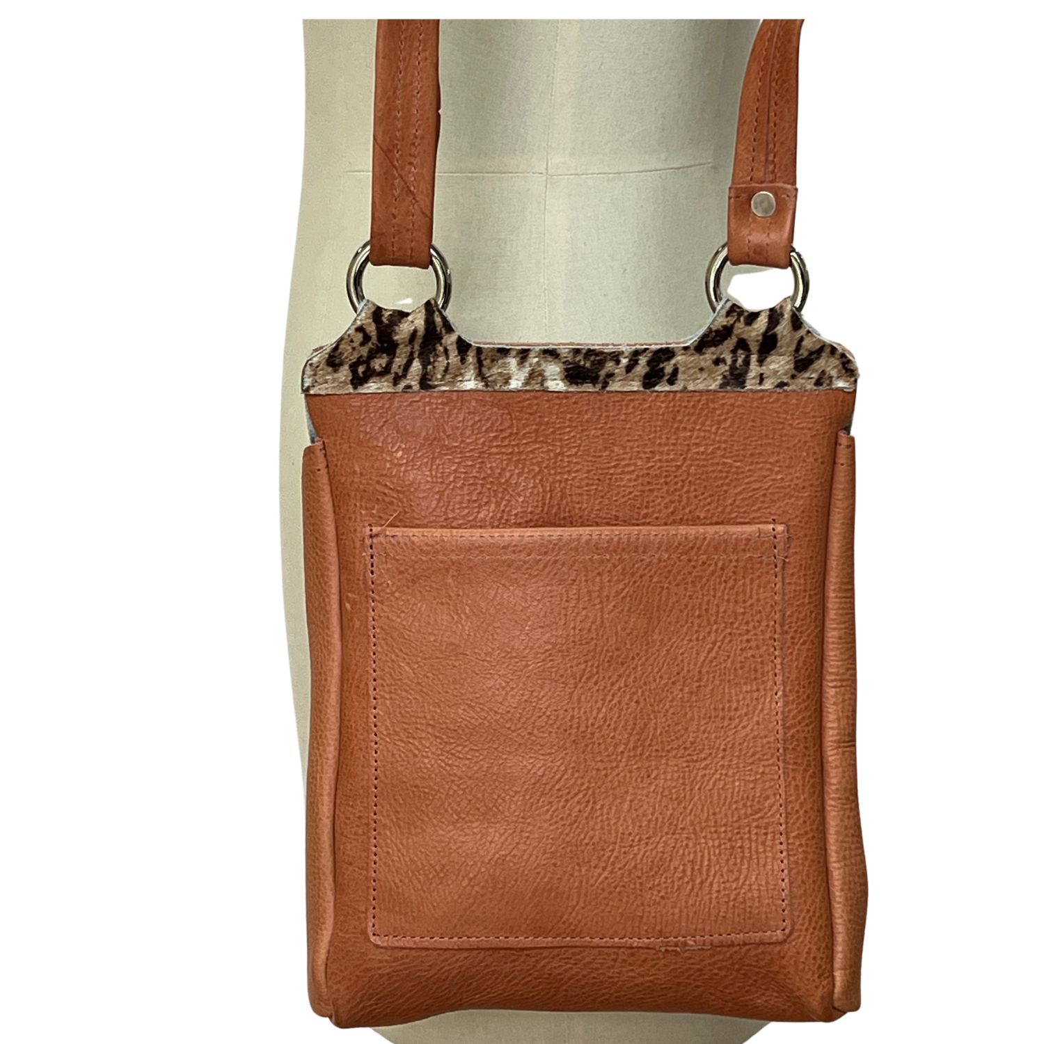 Flora Bengal on Pumpkin Poor# (3) Cowhide and leather crossbody bag Bengal on Pumpkin by Owen Barry