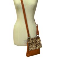 Flora Bengal on Pumpkin Poor# (4) Cowhide and leather crossbody bag Bengal on Pumpkin by Owen Barry