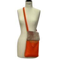Flora Flame on Paprika (3) Cowhide Crossbody Flora in Flame on Paprika by Owen Barry