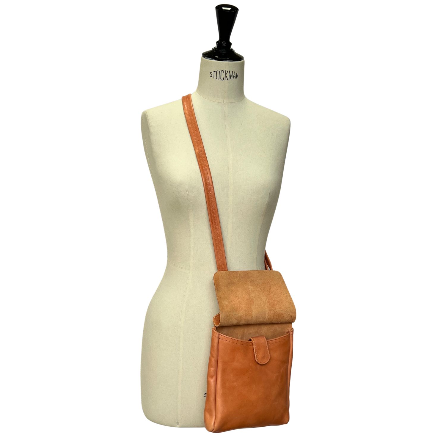 Flora Pumpkin (1) Leather crossbody bag flora in Pumpkin by Owen Barry