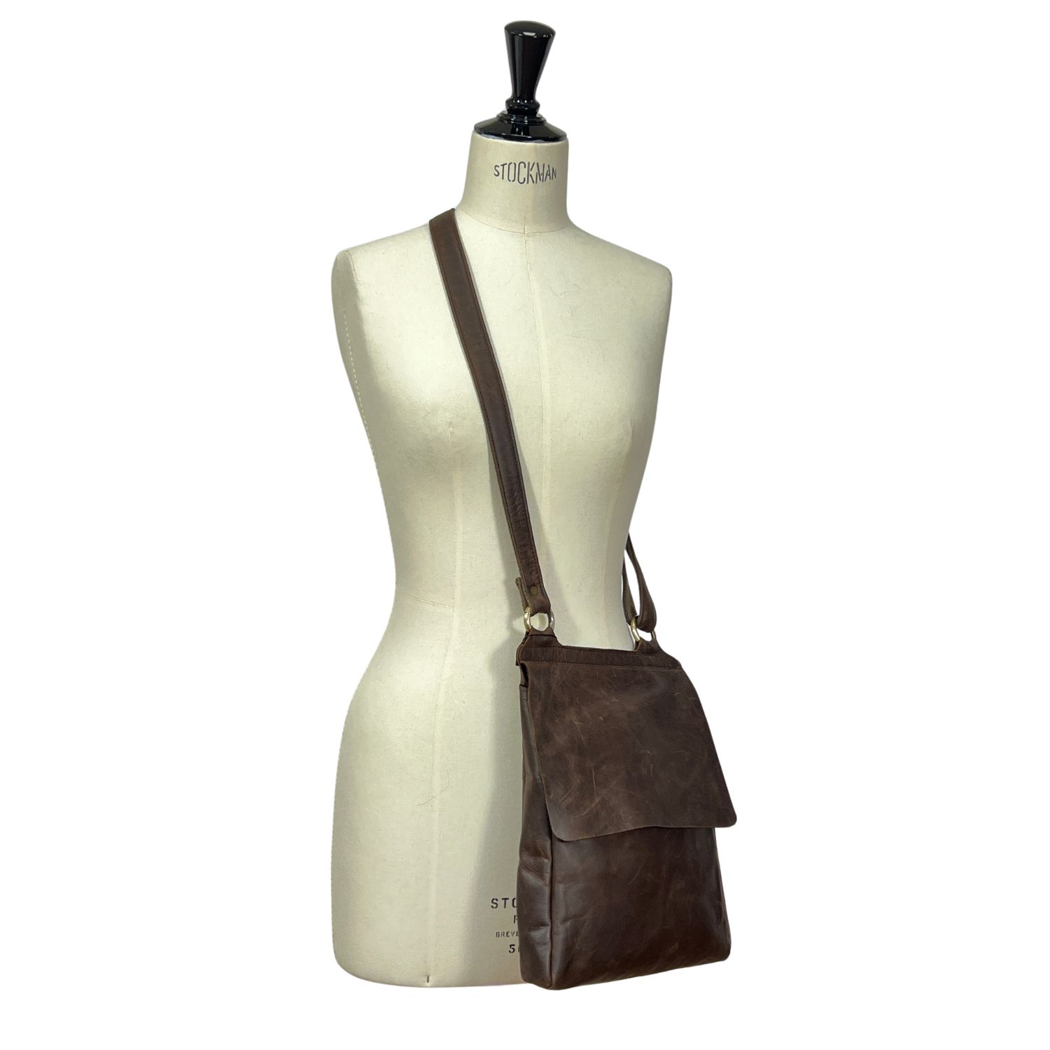 LEATHER CROSSBODY BAG OTTO IROKO BROWN (2)