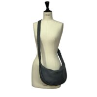 LEATHER ZIPPER CROSSBODY NICO GUNMETAL GREY (1) LEATHER ZIPPER CROSSBODY NICO GUNMETAL GREY