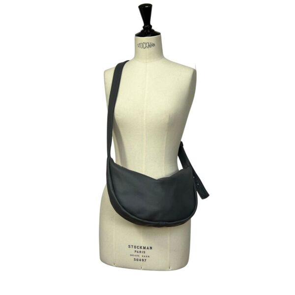 LEATHER ZIPPER CROSSBODY NICO GUNMETAL GREY