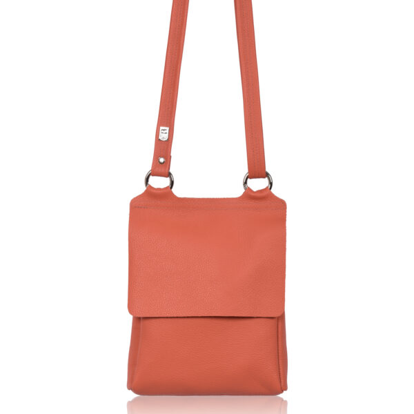 Leather crossbody Flora in Shrimp by Owen Barry