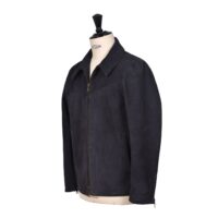 MENS SUEDE JACKET BRANDON IN NAVY (1) Suede Jacket Brandon Navy by Owen Barry