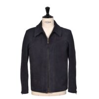 MENS SUEDE JACKET BRANDON IN NAVY (3) Suede Jacket Brandon Navy by Owen Barry