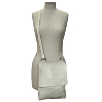 Otto Polar White (1) Crossbody leather bag Otto in Polar white by Owen Barry