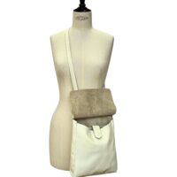 Otto Polar White (4) Crossbody leather bag Otto in Polar white by Owen Barry