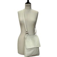 Otto Polar White (5) Crossbody leather bag Otto in Polar white by Owen Barry