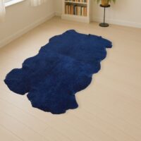 Quad Rug Navy# (1) Sheepskin Rug Navy Curly by Owen Barry