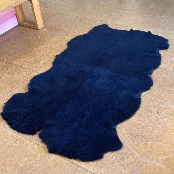 Sheepskin Rug Navy Curly by Owen Barry