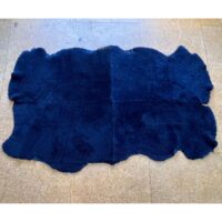 Quad Rug Navy# (3) Sheepskin Rug Navy Curly by Owen Barry