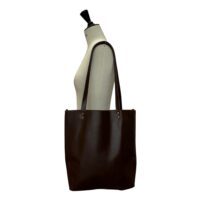 leather and cowhide shoulder bag/tote in brown waxy with montana by owen barry
