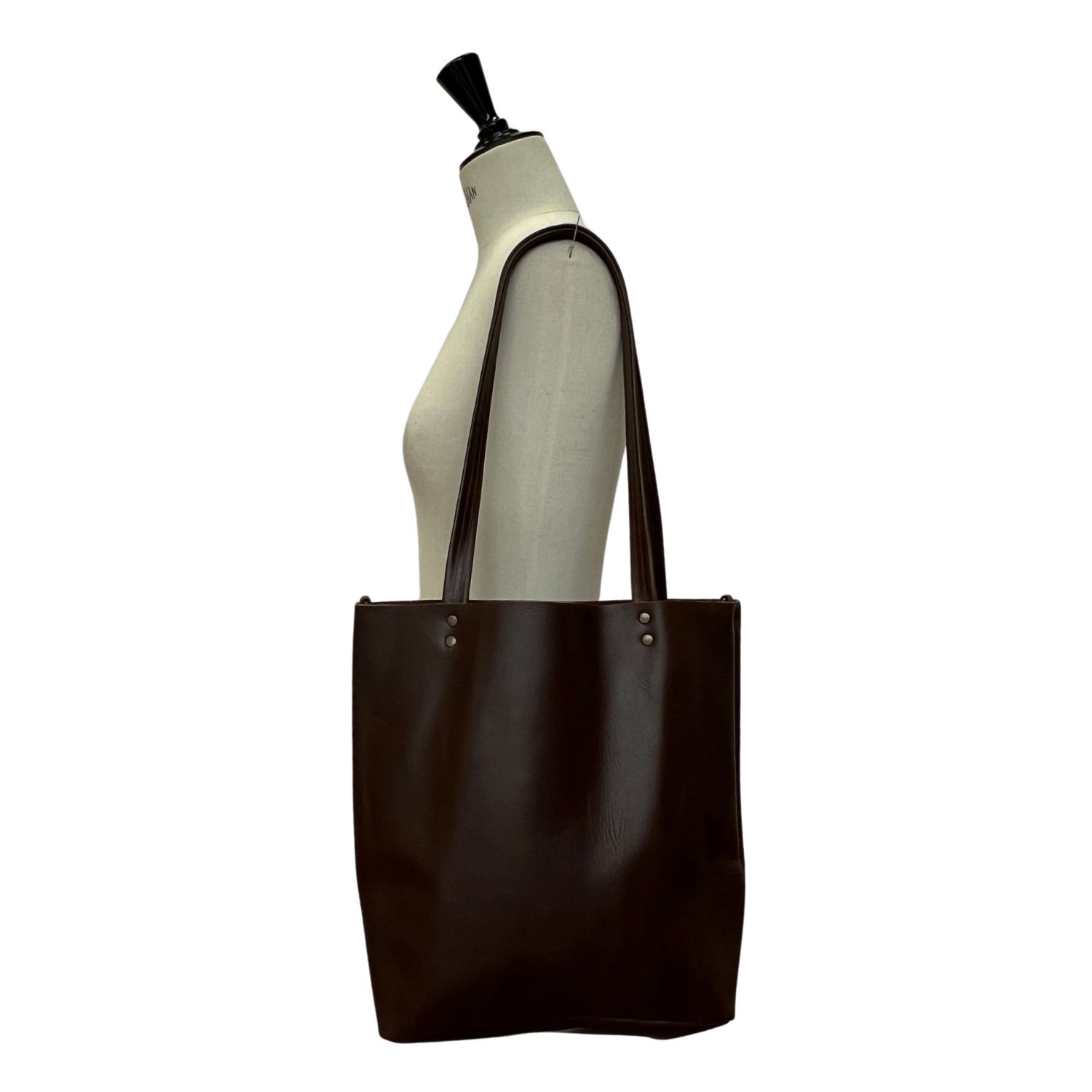 leather and cowhide shoulder bag/tote in brown waxy with montana by owen barry