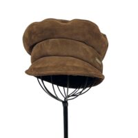 SHEEPSKIN BAKERS BOY CAP (2) SHEEPSKIN BAKERS BOY CAP BROWN