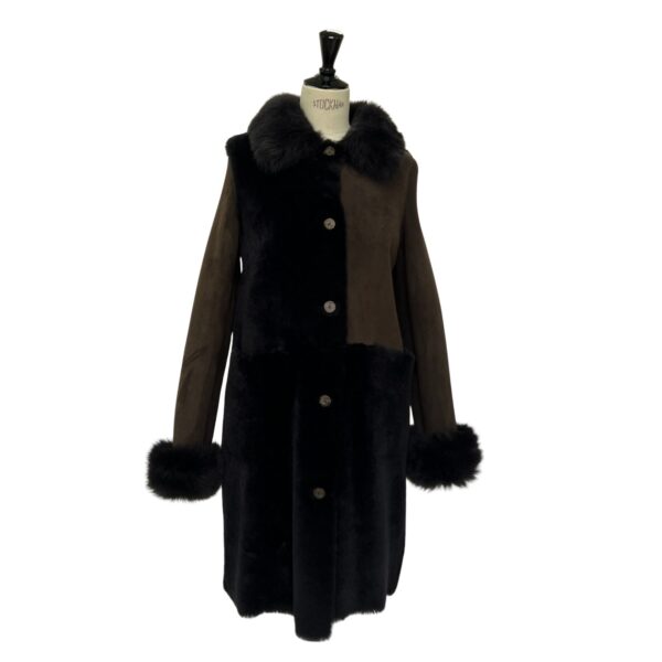 Sheepskin Full Length Coat Devon in Ebony Brown by Owen Barry
