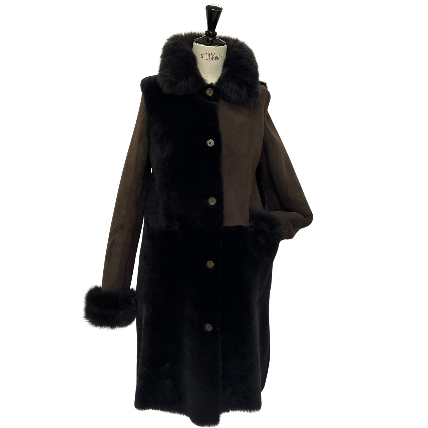 SHEEPSKIN COAT DEVON EBONY MERINO (4) Sheepskin Full Length Coat Devon in Ebony Brown by Owen Barry