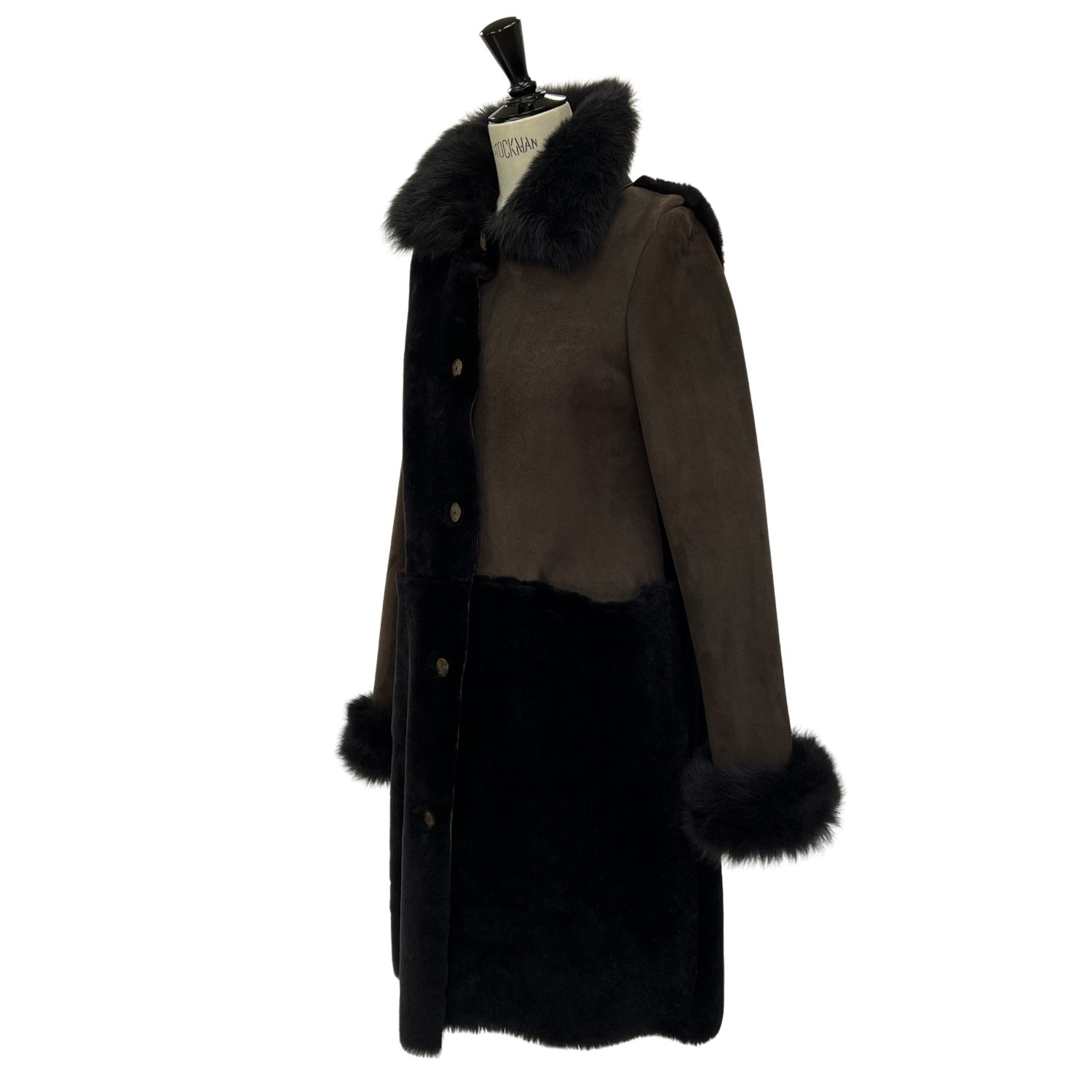 SHEEPSKIN COAT DEVON EBONY MERINO (6) Sheepskin Full Length Coat Devon in Ebony Brown by Owen Barry