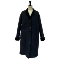 SHEEPSKIN COAT ELORA NAVY CURLY (2) Sheepskin Full Length Coat Navy Elora by Owen Barry