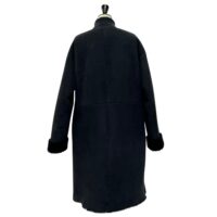 SHEEPSKIN COAT ELORA NAVY CURLY (6) Sheepskin Full Length Coat Navy Elora by Owen Barry