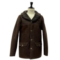 Sheepskin Coat style Hugo in Hurricane Brown by Owen Barry