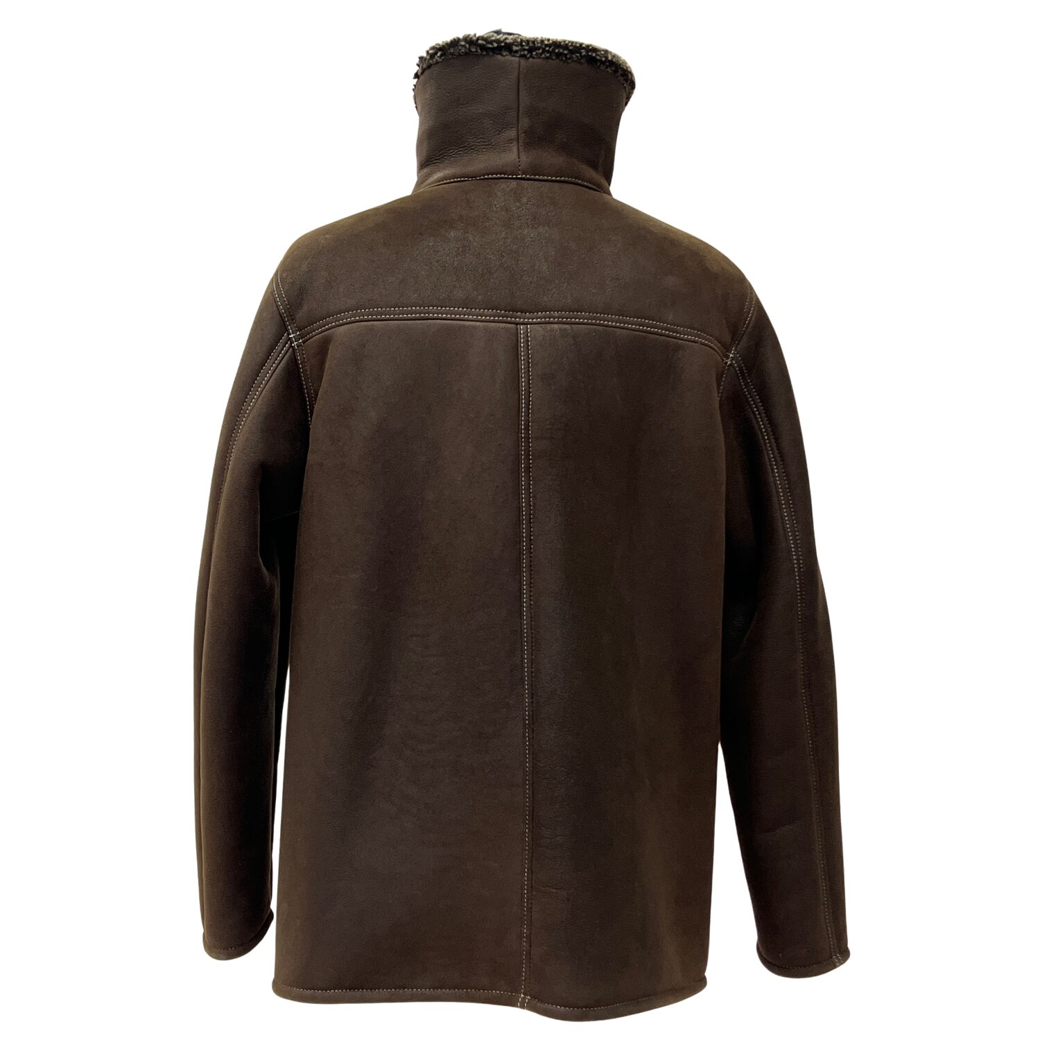 Sheepskin Coat style Hugo in Hurricane Brown by Owen Barry