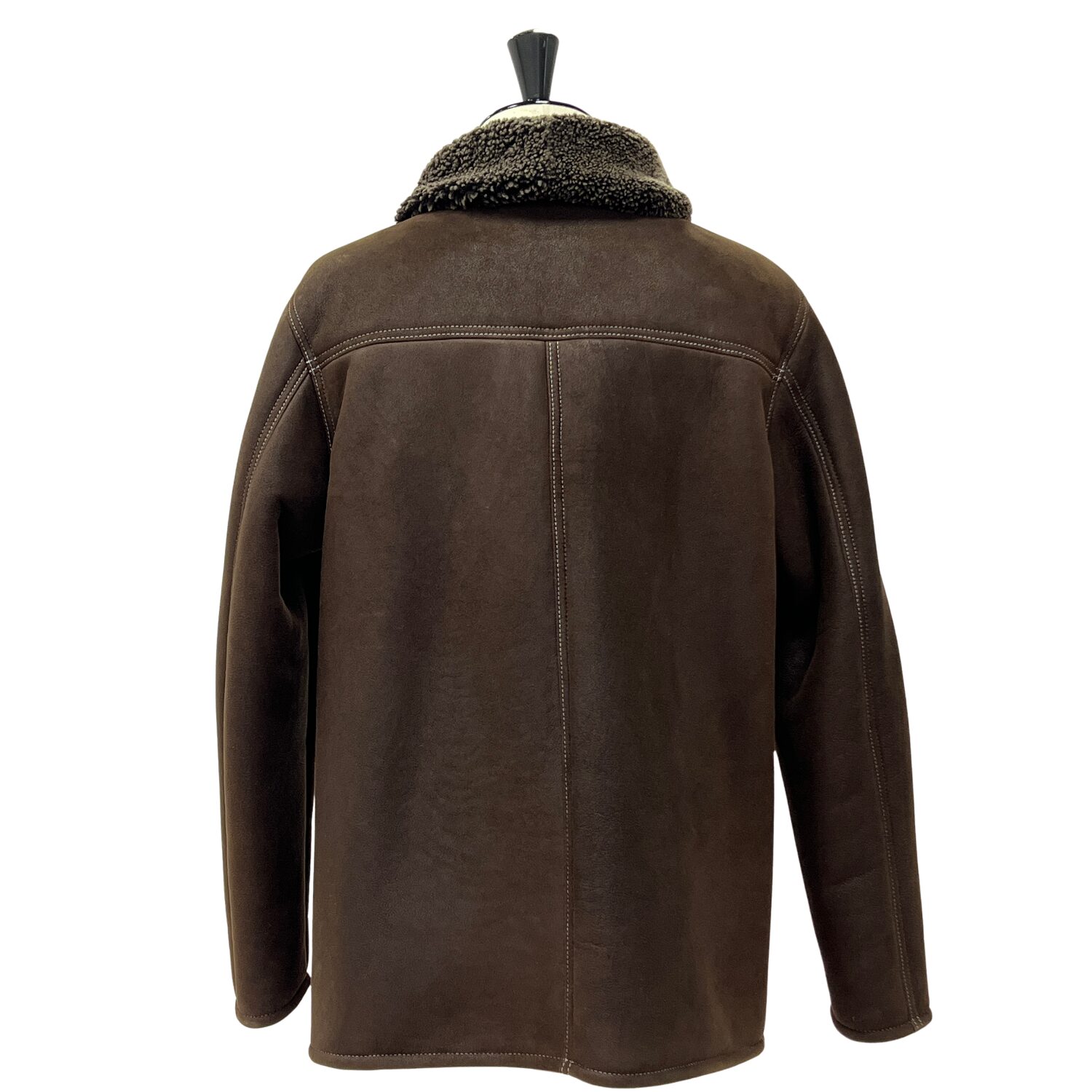 Sheepskin Coat style Hugo in Hurricane Brown by Owen Barry