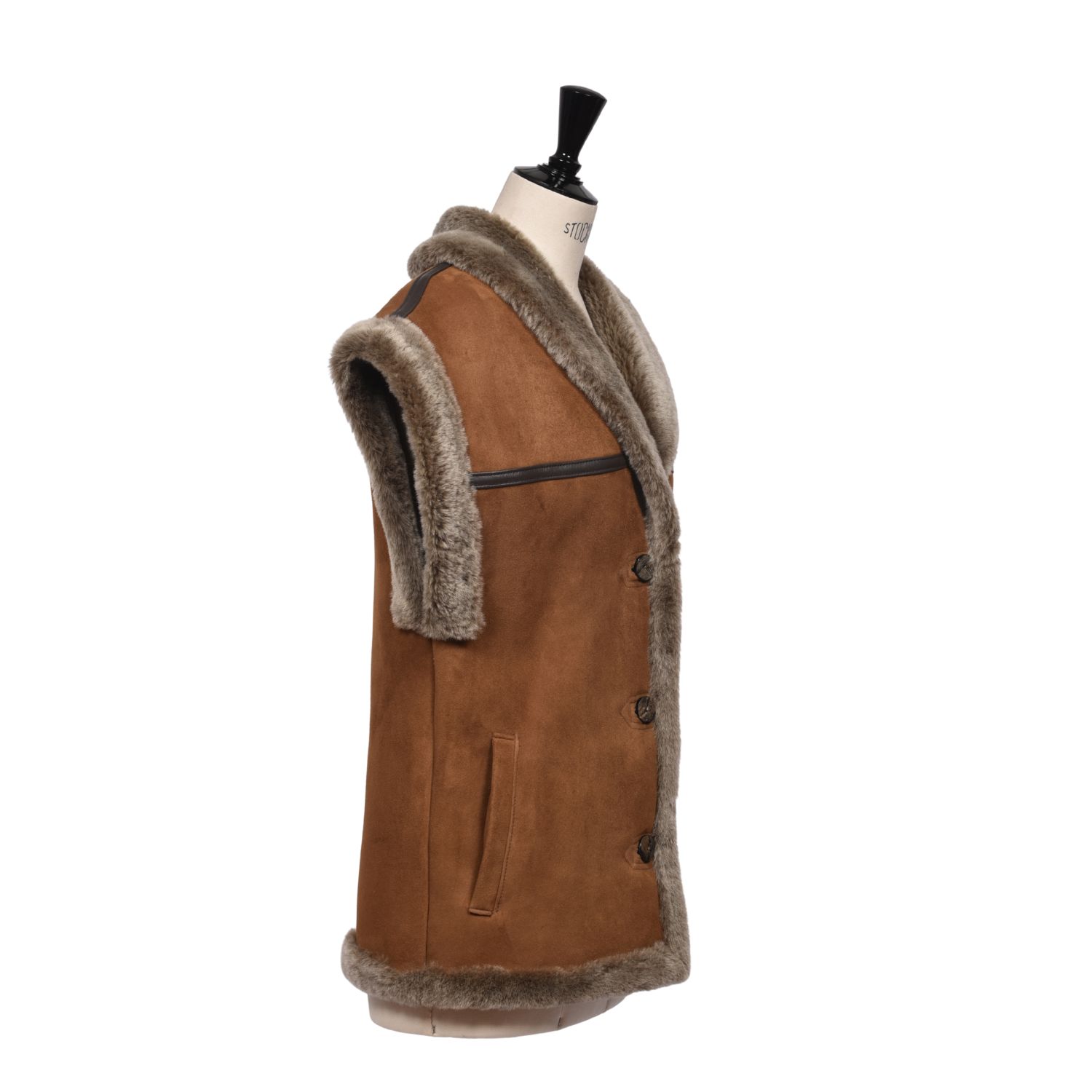 SHEEPSKIN GILET SADIE OTTOMAN (3) Sheepskin Gilet Sadie in Ottoman by Owen Barry