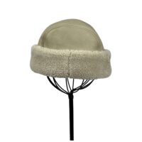 SHEEPSKIN HAT MILITARY PULL ON MILK NAPALAN (1) SHEEPSKIN HAT MILITARY PULL ON MILK NAPALAN