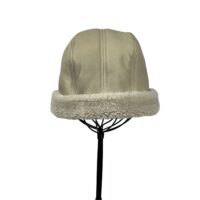 SHEEPSKIN HAT MILITARY PULL ON MILK NAPALAN (2) SHEEPSKIN HAT MILITARY PULL ON MILK NAPALAN