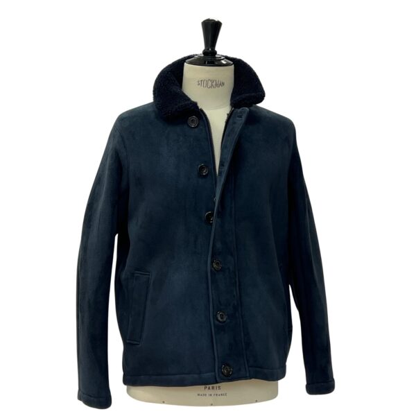 Sheepskin Jacket Bennett in Navy by Owen Barry